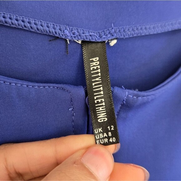 PrettyLittleThing Colbalt Scuba Zip-Up One-Piece Swimsuit Bodysuit Medium - Picture 8 of 10